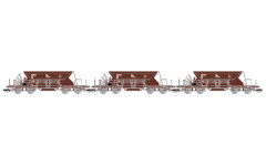 Arnold HN9746 - TT - 3-tlg. Set Selbstentladewagen Fac125, DR, Ep. IV - Set 1